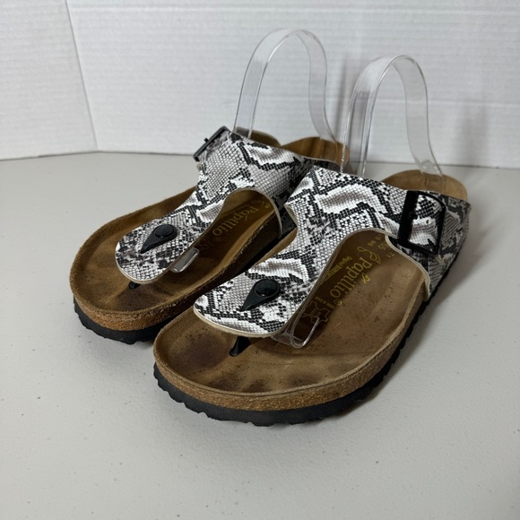 Papillio Birkenstock Snake Print Sandals Comfort Summer Shoes Size 41 - Picture 3 of 16